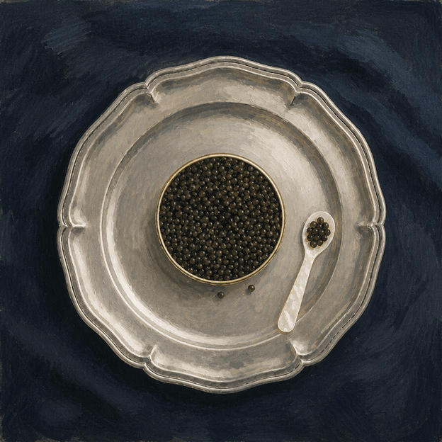 Open Maison Rocheval Kaluga caviar tin